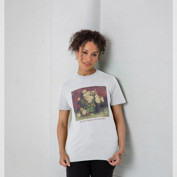 parka london APOH Van Gogh Peonies White T-Shirt