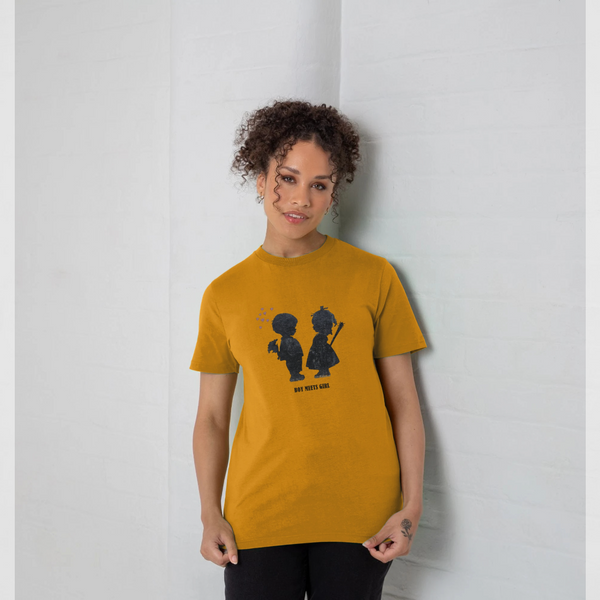 parka london Banksy Boy Meets Girl Gold T-Shirt
