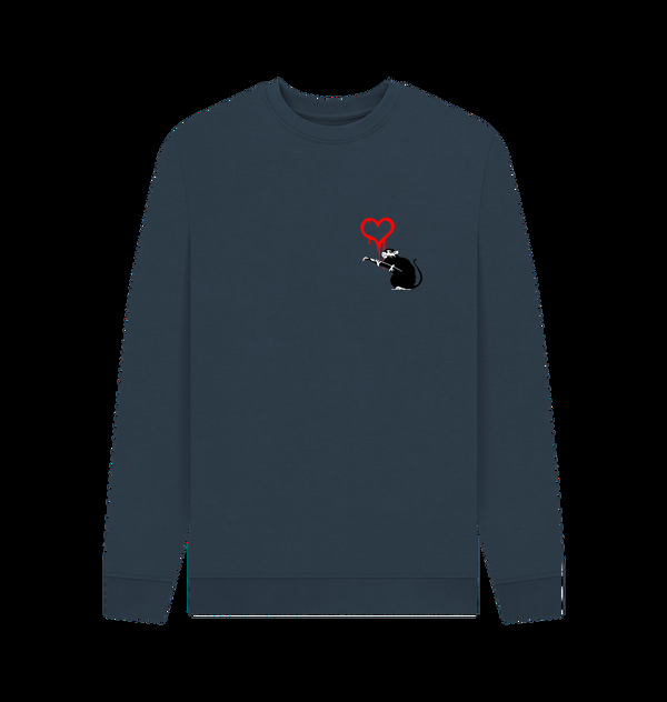 Parka London Banksy Love Rat Navy Sweatshirt