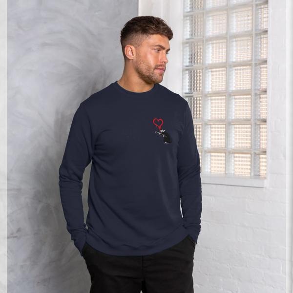 parka london Banksy Love Rat Navy Sweatshirt