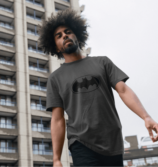 parka london Batman Monochrome Logo Grey T-Shirt