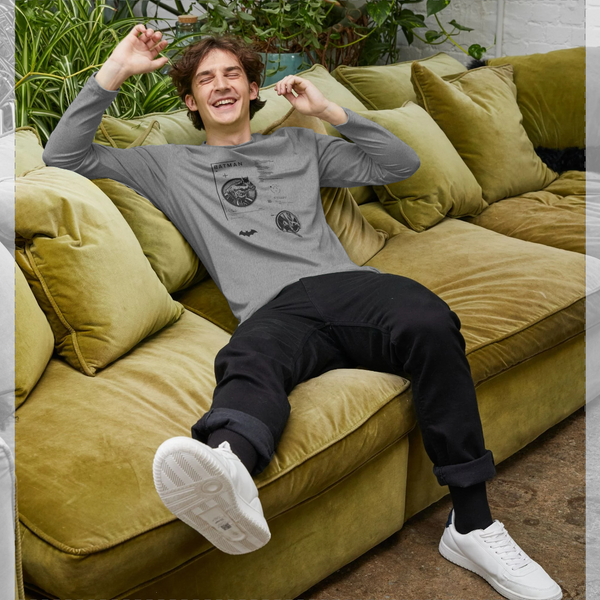 parka london Batman Tech Long Sleeve Grey T-Shirt