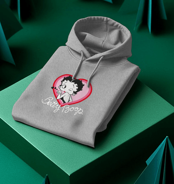 parka london Betty Boop 'Blow A Kiss' Grey Hoodie
