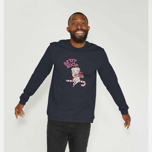 parka london Betty Boop Candy Cane Navy Sweatshirt