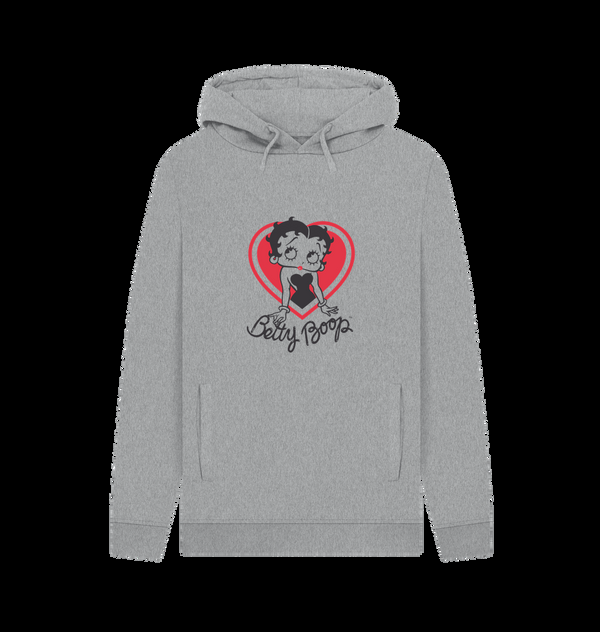 Parka London Betty Boop Heart Heather Grey Hoodie