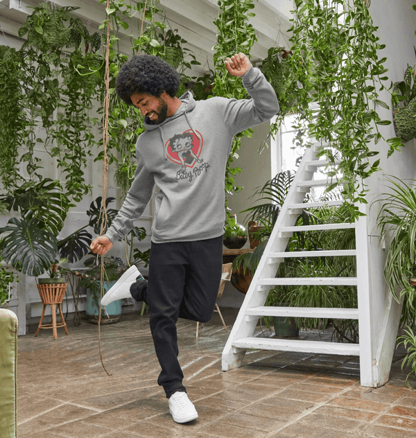 parka london Betty Boop Heart Heather Grey Hoodie