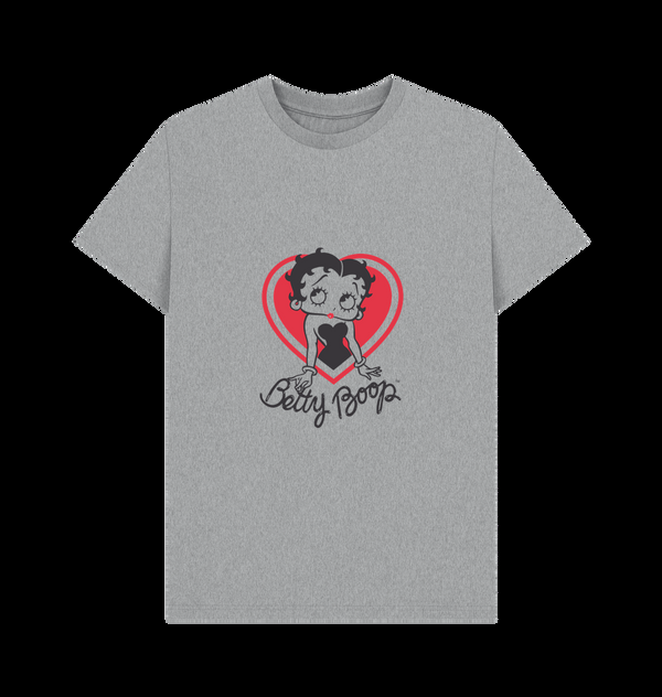 Parka London Betty Boop Heart Heather Grey T-Shirt