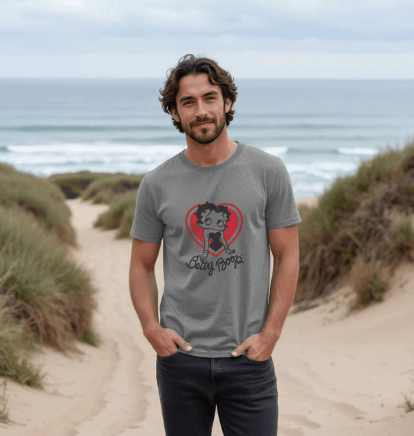 parka london Betty Boop Heart Heather Grey T-Shirt