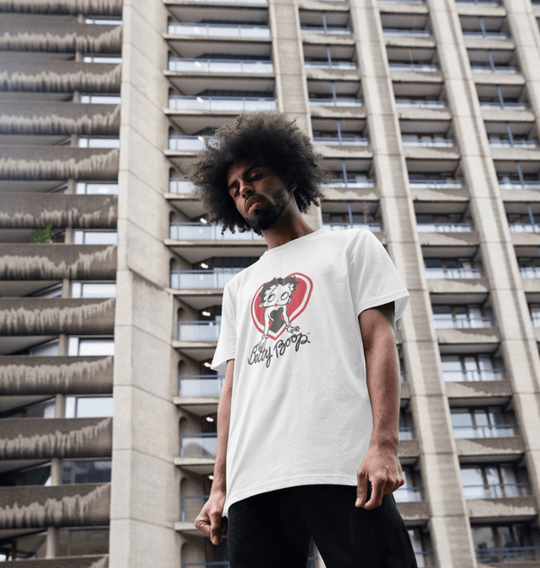 parka london Betty Boop Heart White T-Shirt