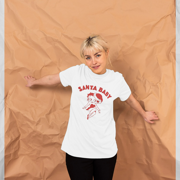 parka london Betty Boop Santa Baby White T-Shirt