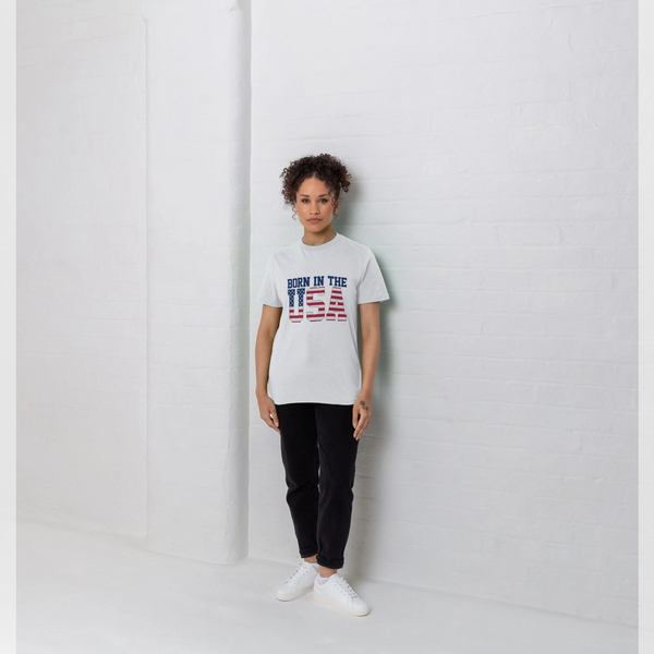 parka london Born In The USA White T-Shirt