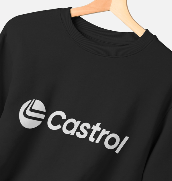 parka london Castrol Mono Logo Black Sweatshirt