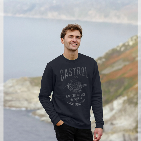 parka london Castrol Retro Engine Navy Sweatshirt