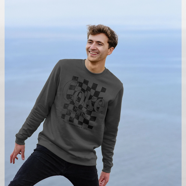 parka london Coca Cola Checker Charcoal Sweatshirt