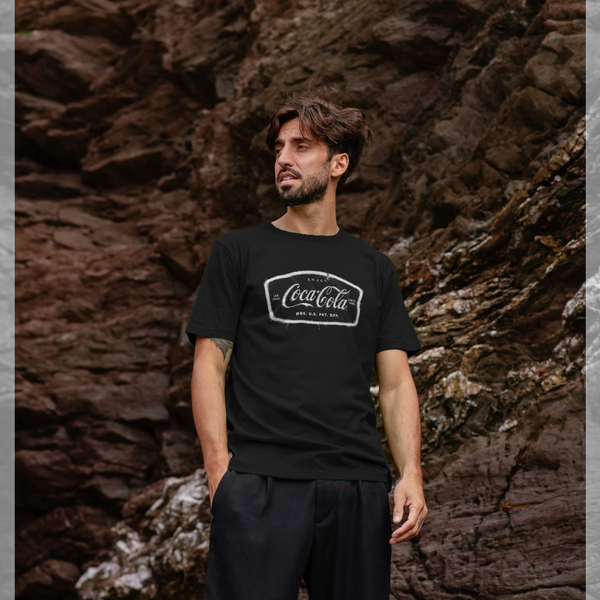 parka london Coca Cola License Plate Black T-Shirt