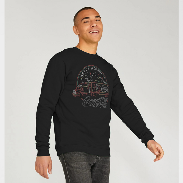 parka london Coca Cola Neon Truck Black Sweatshirt