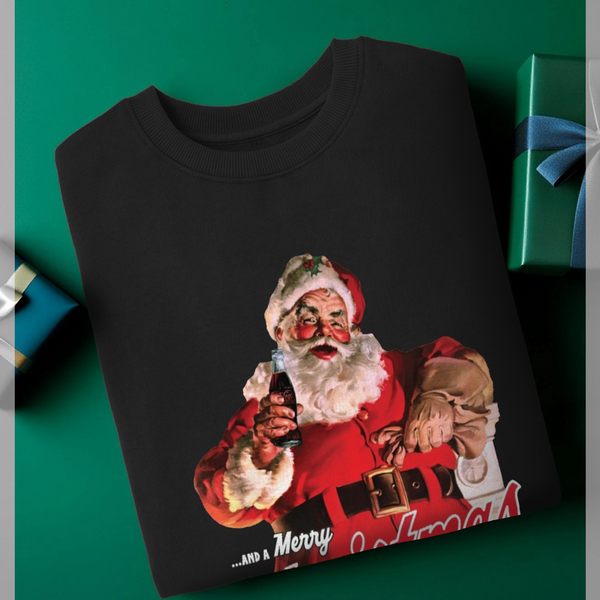 parka london Coca Cola Santa Black Sweatshirt