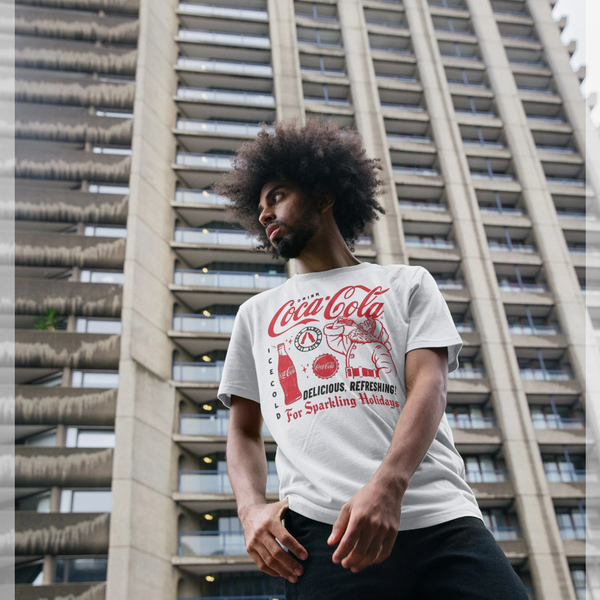 parka london Coca Cola Santa Bottle White T-Shirt