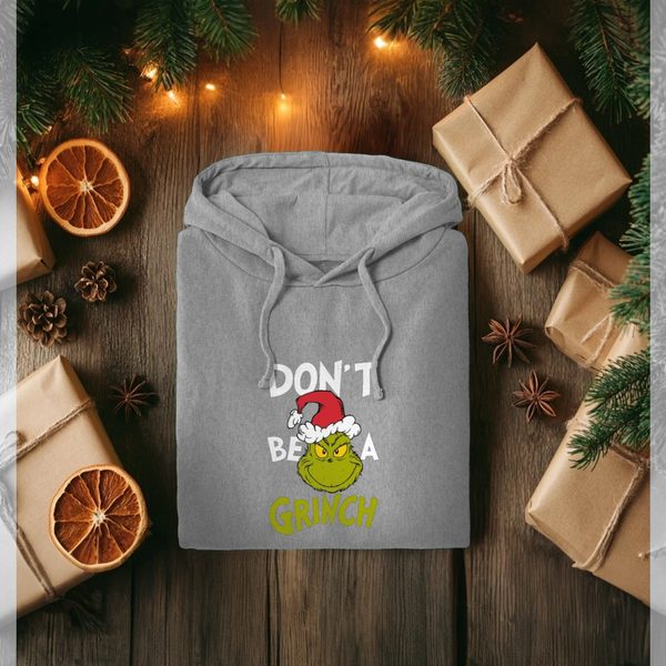 parka london Don't Be A Grinch Grey Hoodie