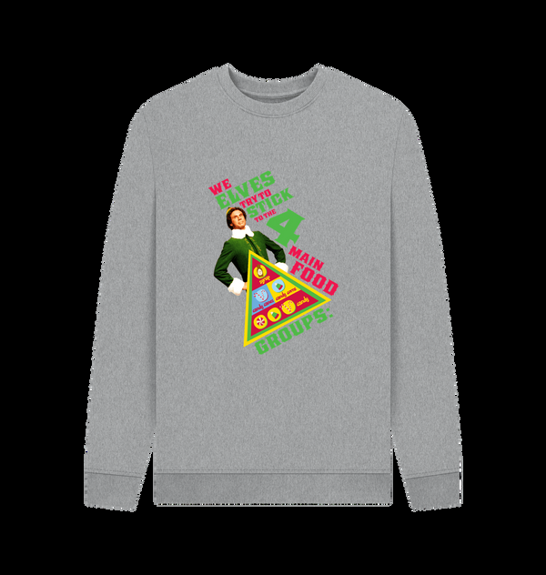 Parka London Elf 'Food Groups' Grey Sweatshirt