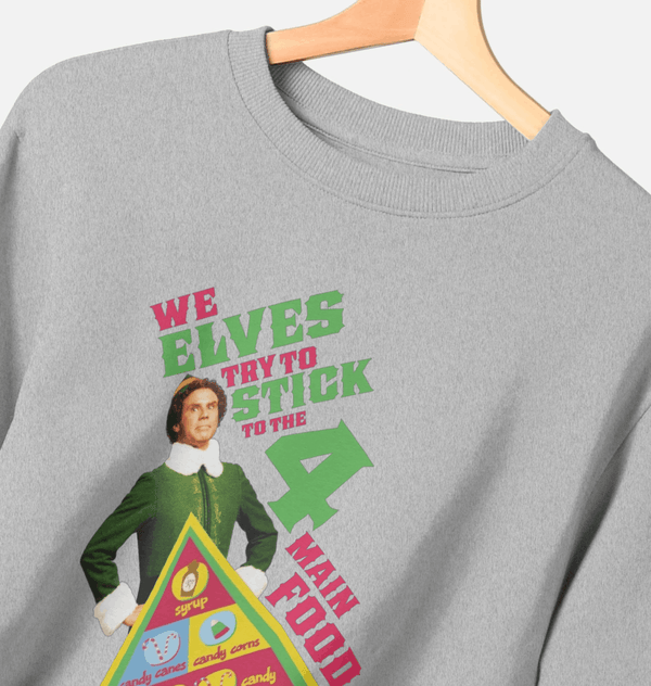 parka london Elf 'Food Groups' Grey Sweatshirt