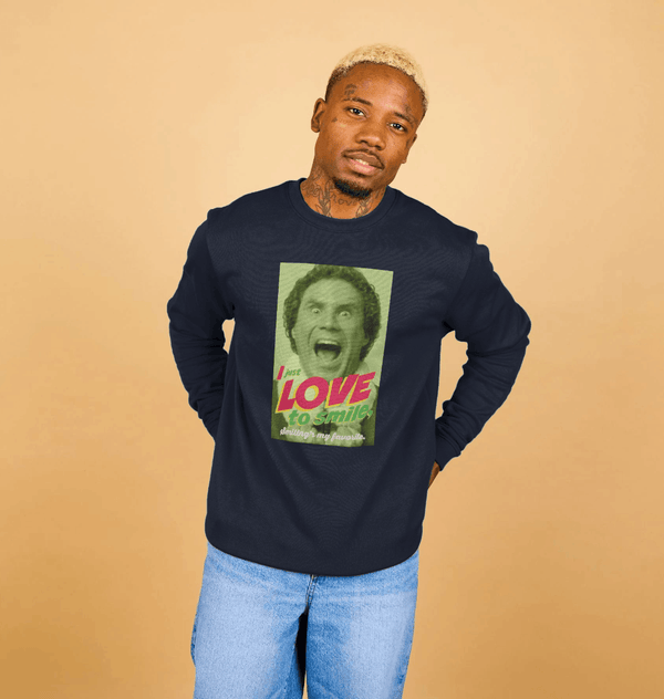parka london Elf 'I Love to Smile' Navy Sweatshirt