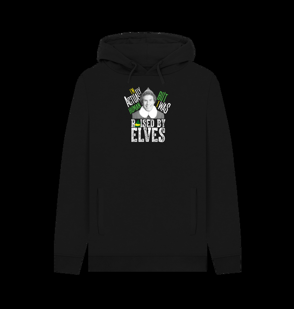 Parka London Elf 'I'm Actually Human' Black Hoodie
