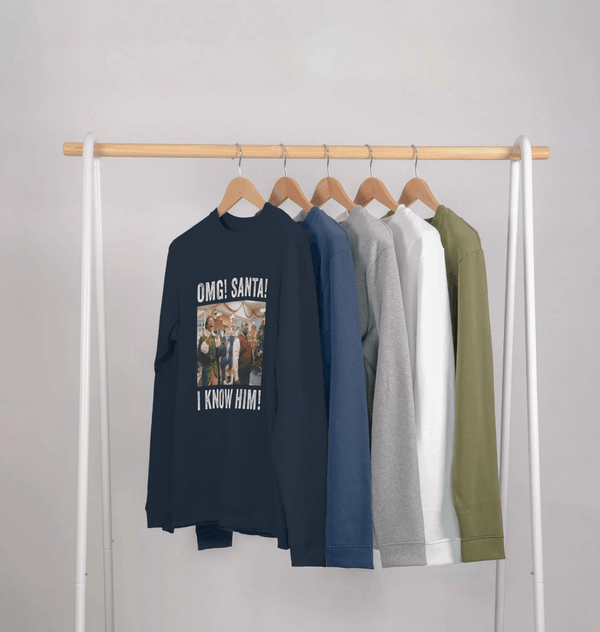 parka london Elf 'OMG Santa ' Photo Navy Sweatshirt