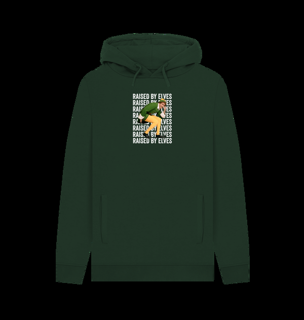 Parka London Elf 'Raised By Elves' Green Hoodie