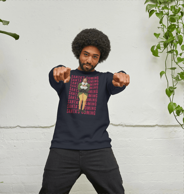 parka london Elf 'Santa's Coming ' Navy Sweatshirt