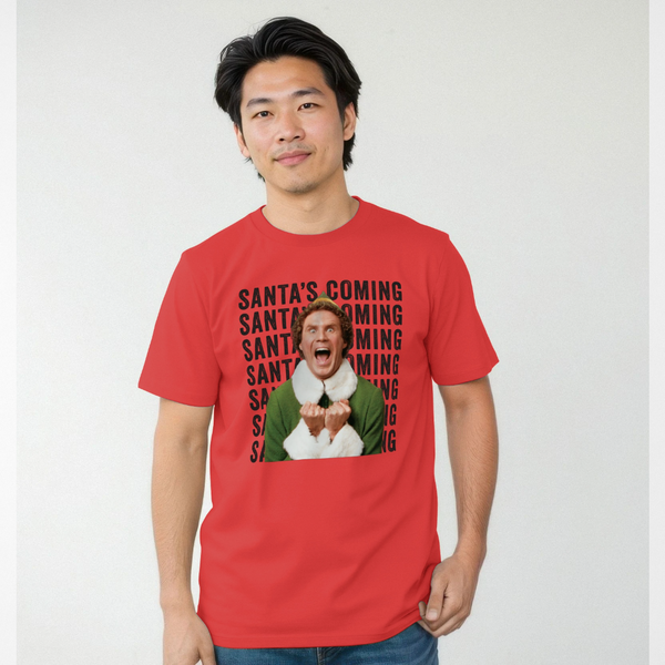 parka london Elf 'Santa's Coming ' Red T-Shirt