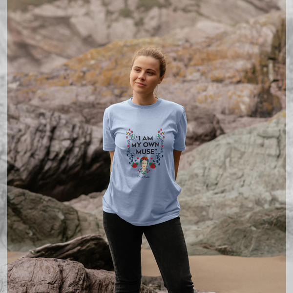 parka london Frida Kahlo Muse Light Blue T-Shirt