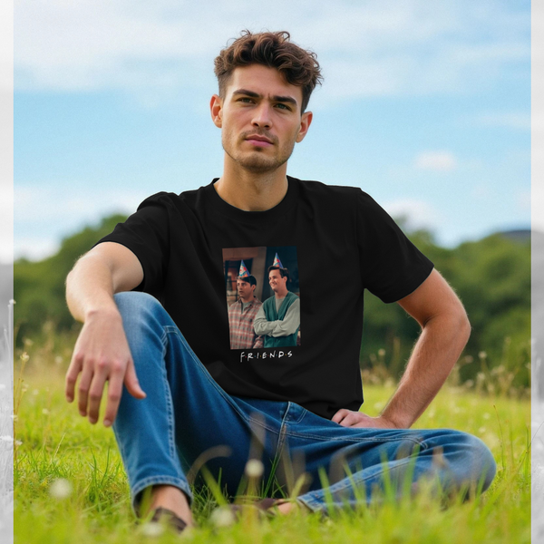 parka london Friends Joey & Chandler Black T-Shirt
