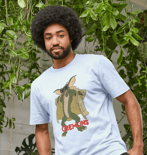parka london Gremlins Flasher Light Blue T-Shirt