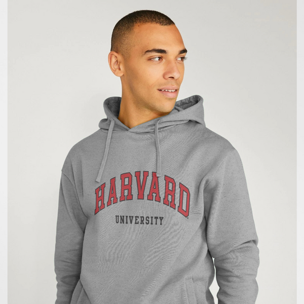 parka london Harvard University Script Grey Hoodie