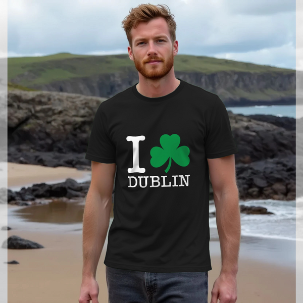 parka london I Heart Dublin Shamrock Black T-Shirt