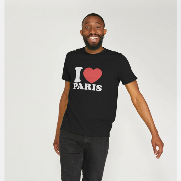 parka london I Heart Paris Black T-Shirt