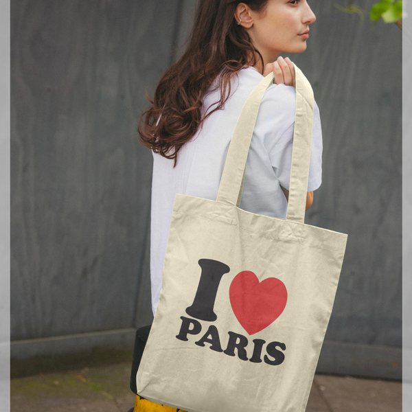 parka london I Heart Paris Natural Tote Bag