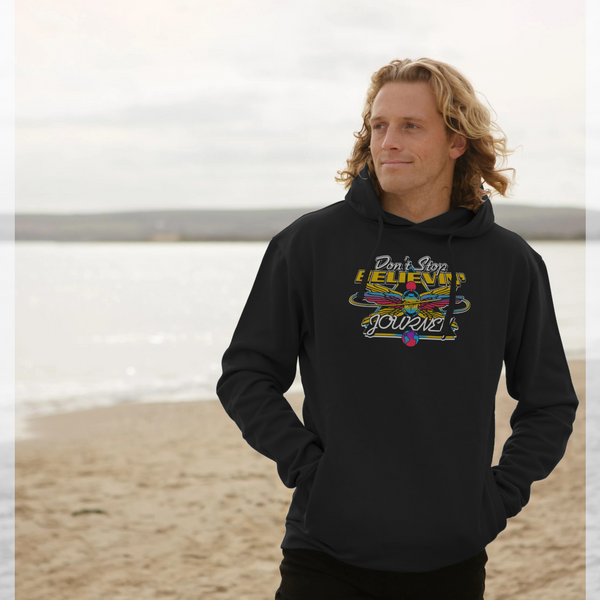 parka london Journey Rock Band Wings Black Hoodie