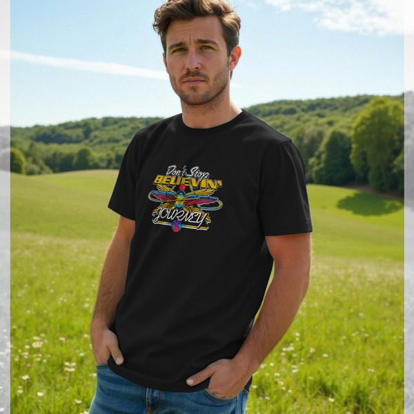 parka london Journey Rock Band Wings Black T-Shirt