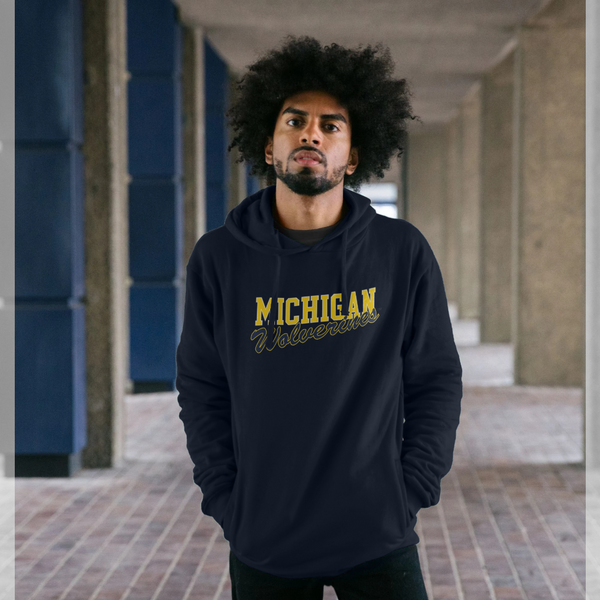 parka london Michigan Wolverines Navy Hoodie