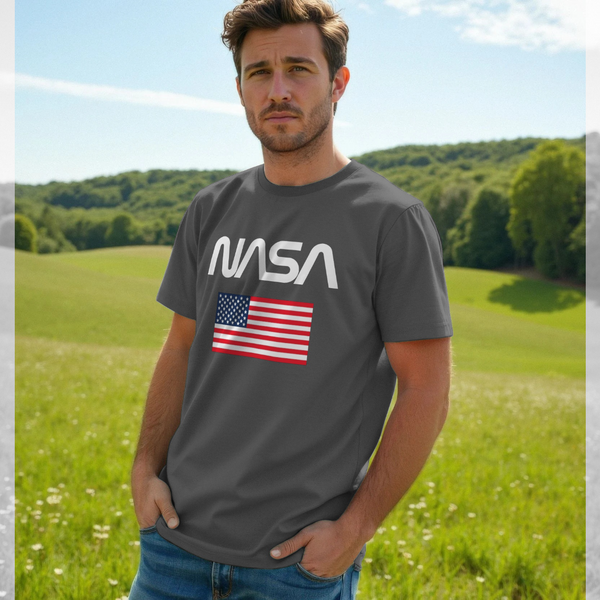 parka london NASA Stars & Stripes Grey T-Shirt