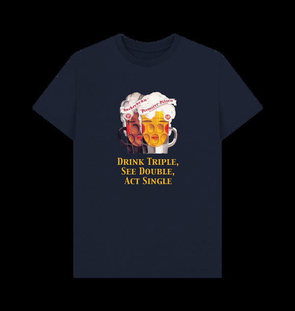 Parka London Oktoberfest Drink Beer Navy T-Shirt
