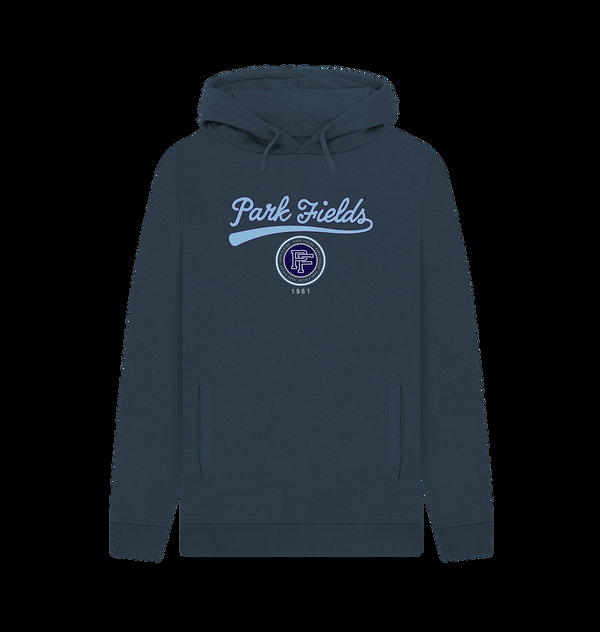 Parka London Park Fields Script Navy Hoodie