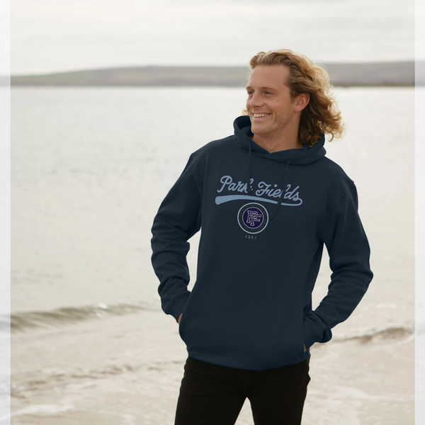 parka london Park Fields Script Navy Hoodie