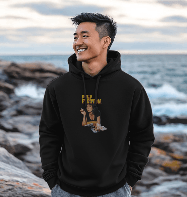 parka london Pulp Fiction Mia Wallace Black Hoodie