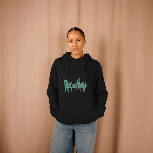 parka london Rick and Morty Logo Black Hoodie