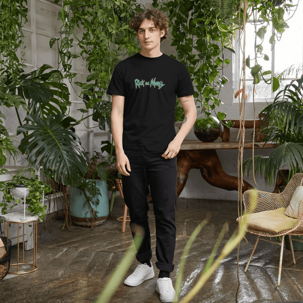 parka london Rick and Morty Logo Black T-Shirt