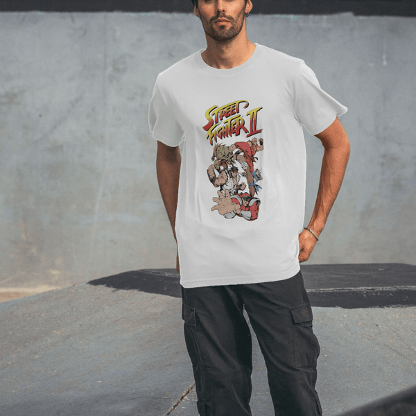 parka london Street Fighter 2 Group White T-Shirt
