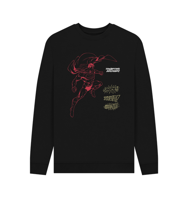 Parka London Superman Exclamation Black Sweatshirt